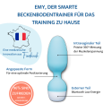 Emy tonifica e rafforza il perineo: dispositivo connesso e app mobile.