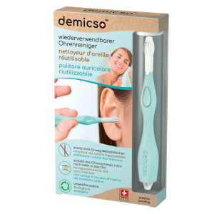 demicso Nettoyeur d'oreille réutilisable avec système breveté qui remplace vos coton-tiges