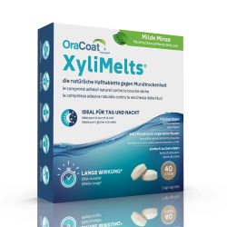 Xylimelts pastiglie alla menta per bocca secca o pastosa.