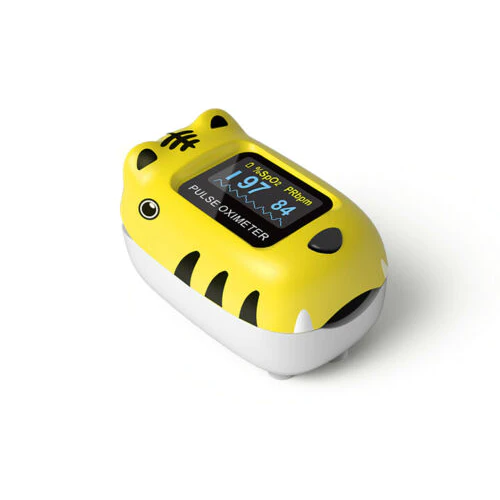 Oxymètre de pouls pour enfants pulox PO-230 en jaune Oxymètre de pouls pour  enfants avec motif adhésif