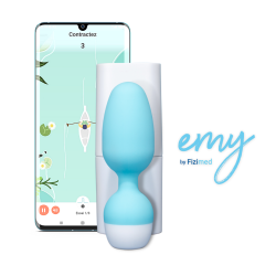 Emy tonisiert und stärkt das Perineum Angeschlossene Sonde & mobile App.